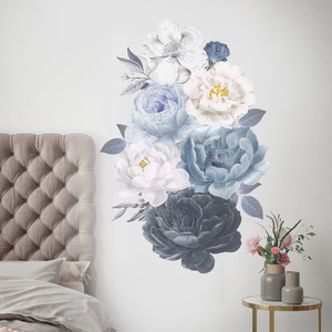 3 couleurs <span class=keywords><strong>Blanc</strong></span> Bleu <span class=keywords><strong>Noir</strong></span> Pivoine Papier Peint Élégant Fleurs Papier Peint <span class=keywords><strong>Pour</strong></span> <span class=keywords><strong>Chambre</strong></span> Maison Chaleureuse Décoration <span class=keywords><strong>Stickers</strong></span> Muraux - Product Image 3