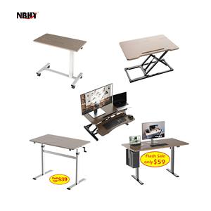 Escritorio de pie móvil con resorte de gas con ruedas y tapón, asiento rodante, portátil de pie, mesita de noche ajustable en altura inclinable de 45 ° - Product Image 6