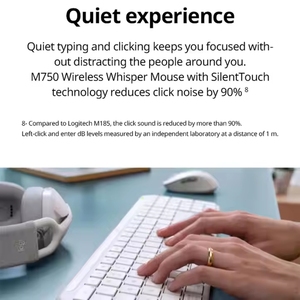Sottile e leggero Logitech MK950 Wireless Dual Mode gioco tastiera e Mouse da ufficio Set - Product Image 4