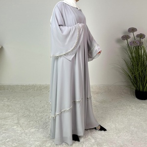 Nuovo Set Cardigan in Chiffon da <span class=keywords><strong>Donna</strong></span> 2025, Abito Lungo con Maniche a Campana, Vestito Casual <span class=keywords><strong>Etnico</strong></span> Antistatico - Product Image 3