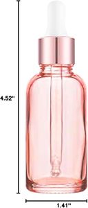 En Stock: Botellas de Vidrio con Gotero para Aceites Esenciales y Sueros Cosméticos, Color Rosa Dorado, 5ml, 10ml, 15ml, 20ml, 30ml, 50ml, 100ml - Product Image 6