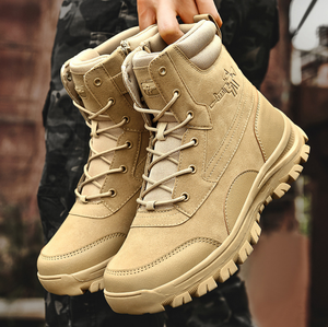 Botas de Seguridad DF463 de Caña Alta, Antideslizantes, de Gamuza y Cuero, Ligeras, Modernas, para Hombre, para Senderismo, Combate y Selva - Product Image 5