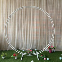 Toile de fond de scène ballon mariage fer métal rond cercle or arc support de fleurs pièce maîtresse support de fleurs cadre accessoires