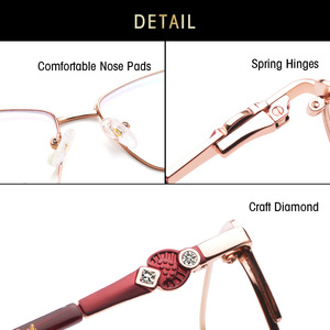 Gafas ópticas de metal cuadradas para mujer Grey Jack para miopía 5098 montura mediana - Product Image 3