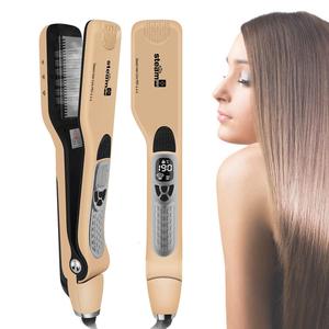 <span class=keywords><strong>Plancha</strong></span> profesional plana de <span class=keywords><strong>vapor</strong></span> para pelo para mujer, <span class=keywords><strong>plancha</strong></span> de cerámica para pelo, Control de temperatura, máquina de salón - Product Image 6