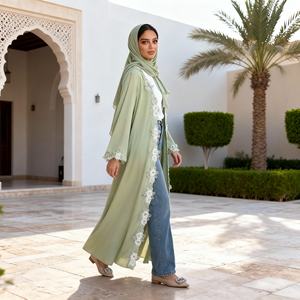 Robe élégante en polyester personnalisée de luxe en gros, occasion Abaya pour femmes musulmanes - Product Image 4