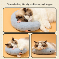IVY PET Coussin de repos en forme de U pour chat et chien, design moderne et luxueux, avec protection du cou