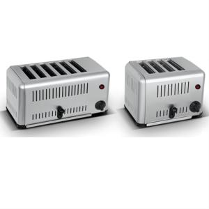 Grille-pain commercial 4 tranches 2240W en acier inoxydable, grille-pain à haute vitesse avec deux commandes indépendantes pour restaurant et <span class=keywords><strong>boulangerie</strong></span> - Product Image 3