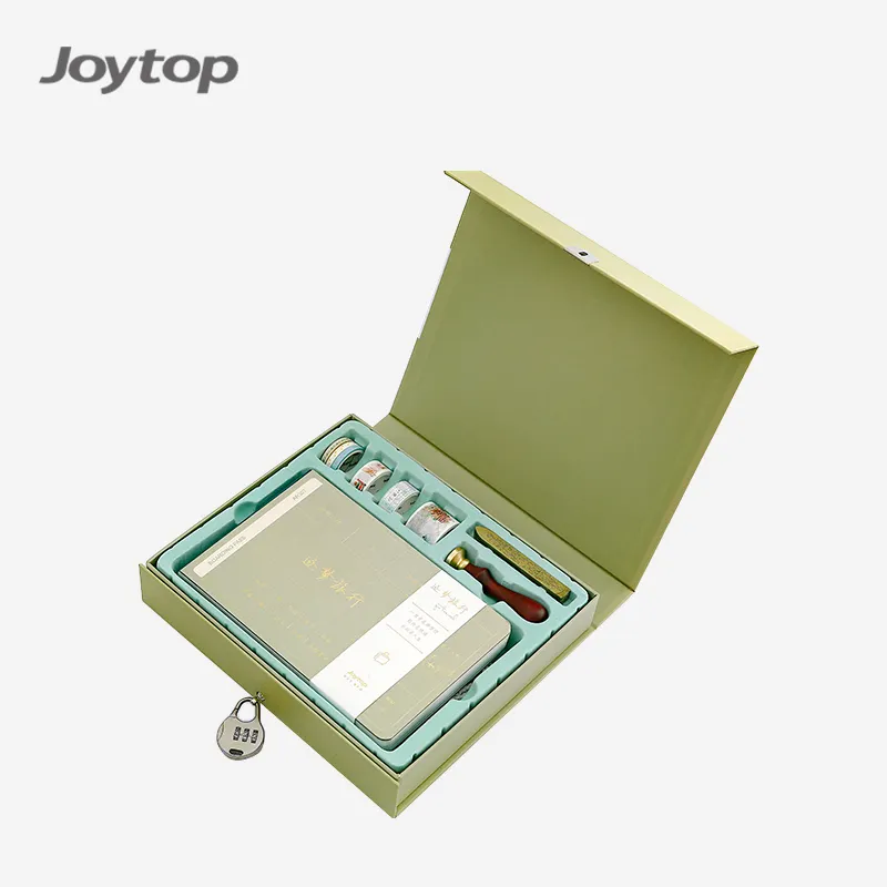 Joytop6517卸売夢旅行ジャーナル印象プランナーノートブック文房具ギフトセットシーリングワックスキャンドルスタンプ付き