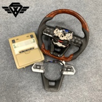 Volante de Fibra de Carbono Forjado SYX 1:1 OEM y Luz de Lectura LED con Acabado OE 1D153-020G Compatible con Toyota Land Cruiser 08-2021 LC200