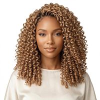 Extensions de cheveux humains bouclés pré-bouclées en crochet à plumes, style bohème invisible, couleur marron 27, vente chaude d'usine, fabricant