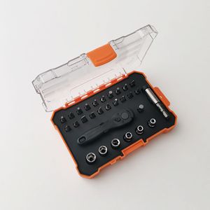 <b>Mini</b> Ratchet Screwdriver Wrench Set 29 <b>Pc</b> 1/4 In Metric Chromium Vanadium Steel Home Use - Product Image 4