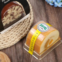 Boîtes à gâteaux en plastique transparentes personnalisées Yuxuan pour bonbons, pâtisseries, tiramisu, emballages de gâteaux en rouleaux