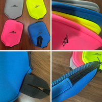 Couverture de pagaie de pickleball en néoprène de haute qualité étui de raquette à glissière sac de raquette manchon de protection avec logo personnalisé pour le tennis