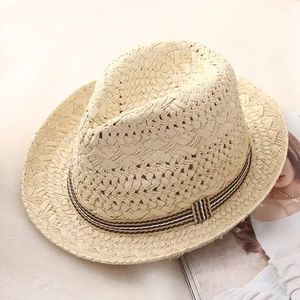 Sombrero de Paja para Mujer y Hombre, Unisex, para Primavera y Verano, Transpirable, con Protección Solar, Estilo Fedora, para Playa, Panamá - Product Image 4