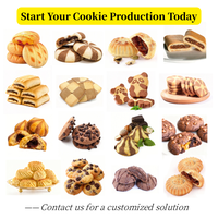 Machine à enrober les biscuits aux pépites de chocolat, équipement de garnissage à commande PLC, ligne de production de boulangerie haute efficacité, machine de remplissage