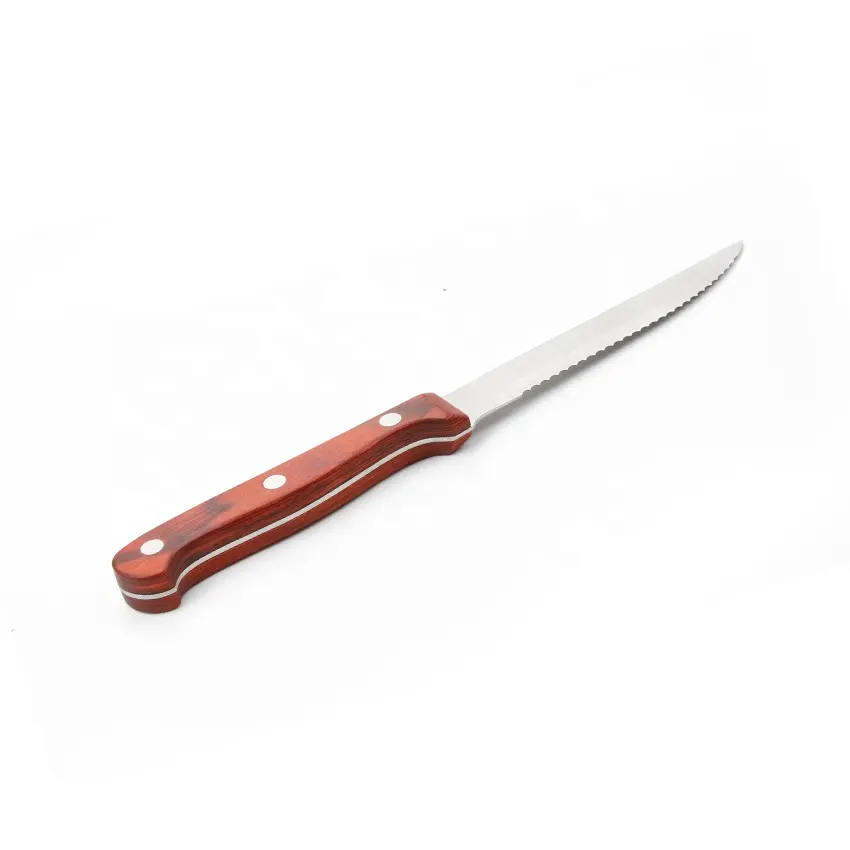 Super market hot sale Steak Knife Set Serrated Stainless Steel Sharp Blade Flatware Steak Knives