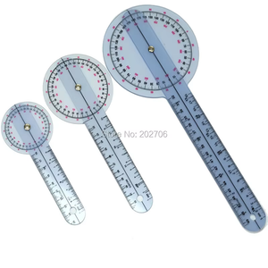 6 adet/takım delikli Protractors çok cetvel Spinal parmak gonyometresi açı tıbbi Spinal cetvel 360 derece ölçme aracı - Product Image 4