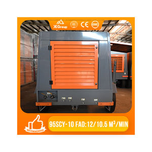 Дизельный двигатель ZEGA 95SCY-7/10, портативный стационарный воздушный компрессор с водяным охлаждением и высоконапорной смазкой, 12/10,5 м³/мин воздуха - Product Image 1