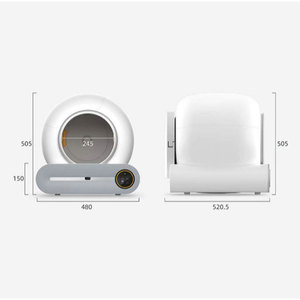 Litière pour chat en plastique intelligente avec capteurs de sécurité Accessoires semi-automatiques à bas prix Vente en gros - Product Image 3