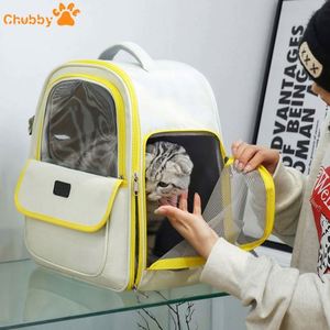 Mochila transportadora de mascotas de gran espacio, transpirable, con apertura lateral, doble correa para el hombro, portátil, para viajes con gatos, directamente del fabricante. - Product Image 5