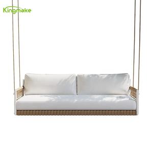 KIngmake การออกแบบที่เรียบง่ายกลางแจ้งเชือกทอโครงอลูมิเนียมขาตั้งเปลญวนพร้อมเก้าอี้ 3-6 ปี ขาตั้งเปลญวนเบาะ 2 ที่นั่ง - Product Image 2