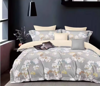 Parure de lit de luxe 4 pièces en coton 100% de haute qualité, imprimée numériquement, taille King, avec housse de couette personnalisée