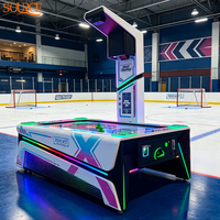 Table de hockey sur air robuste SOURE avec écran électronique, machine d'arcade à vendre pour centre commercial, centre de divertissement familial (FEC) et salle de jeux