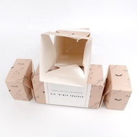 Boîte pliante en papier personnalisée en forme de bonbon de Noël pour l'emballage de cosmétiques et de cils
