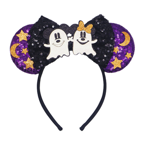 Serre-tête Charmant Oreilles de Souris d'Halloween, Bandeau Fantôme, Nœud à Paillettes, Cerceau à Cheveux, Coiffe Mh064 - Product Image 4