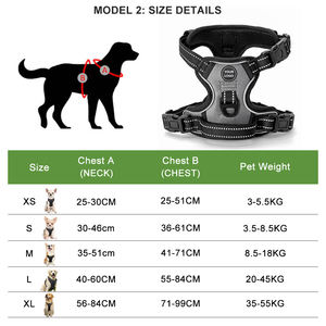 Gacent Factory Custom <span class=keywords><strong>Red</strong></span> Reflective Oxford <span class=keywords><strong>Dog</strong></span> <span class=keywords><strong>Harness</strong></span> and Leash Set Adjustable No Pull Pet Collar Set for Small & Medium Dogs - Product Image 6