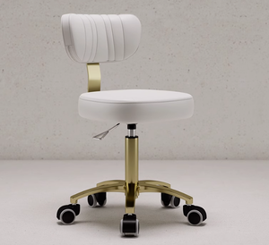 Sillón de Peluquería Reclinable, Taburete Giratorio de Acero Inoxidable con Altura Ajustable, Bomba Hidráulica Profesional 360 - Product Image 2