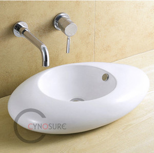 Lavabo Moderno de Cerámica Blanca para Baño, Lavabo Pequeño Suspendido en la Pared para Hotel - Product Image 3