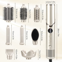 Brosse coiffante professionnelle à air chaud 8-en-1, sèche-cheveux et multi-styler tout-en-un, prise US
