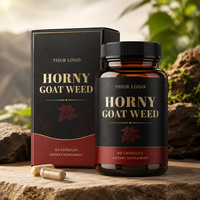 Capsules d'Herbe de Chèvre Cornée (Horny Goat Weed) en Marque Blanche OEM pour la Santé Masculine et la Promotion de la Santé Globale