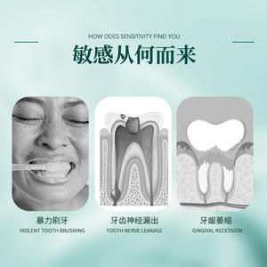 Pasta Dental Desensibilizante para el Cuidado Bucal de Hunan Yinhuatang, Tamaño Regular, Alivio de la Sensibilidad, Fábrica OEM ODM - Product Image 2