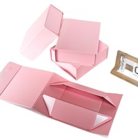 Grande boîte cadeau pliable magnétique personnalisée avec logo, en une seule pièce, avec double papier cuivré, modèle noir Ly-005