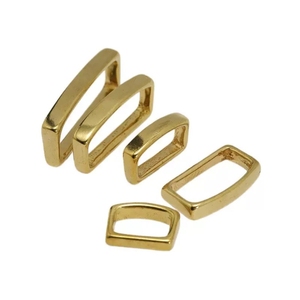 Anillos de latón macizo para cinturón, correa de 13mm, 16mm, 20mm, 26mm, 32mm, 38mm, accesorios de tamaños para cinturón de <span class=keywords><strong>hombre</strong></span> para hebilla - Product Image 1