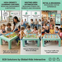 Table de jeu interactive pour enfants, étanche, tactile intelligente, personnalisable, avec fonction de levage/abaissement, tube LED pour la maison et les écoles - 32/43/55 pouces