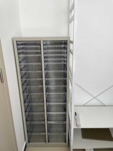 Transparent Commercial Furniture Nail Salon Drawer <b>Storage</b> <b>Cabinet</b> And Oil Display Rack For Beauty Salon And Salon Nail - Product Image 3