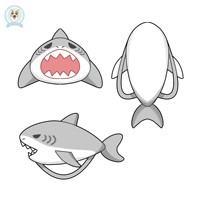 Nouveau sac à dos spécial requin en peluche personnalisé de haute qualité sac à dos requin mignon en peluche cadeau pour les enfants
