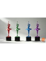Trophée de danse en métal personnalisé gravé, oxydation, électrolyse, revêtement en poudre, design créatif haut de gamme et élégant pour équipe