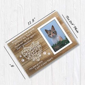 Cornice portafoto commemorativa per <span class=keywords><strong>animali</strong></span> domestici, realizzata a mano con tecnica string art, in legno, per cani e gatti, regalo di commovimento per la perdita di un animale. - Product Image 2
