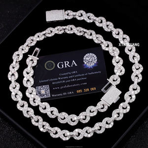 <span class=keywords><strong>Collana</strong></span> con Diamanti Infinite Style 9mm 13mm in Argento S925 VVS per Uomo e Donna, Gioielleria Fine, Catena Moissanite, Collane Cubane - Product Image 1