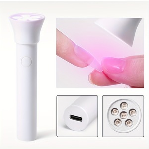 Neue tragbare weiße tragbare Mini-LED-Nagel lampe USB Typ C Harz härtende UV-Licht Maniküre Kleine Nägel Trockner Hand-UV-Lampe - Product Image 2