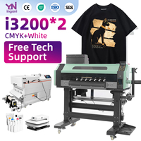Impresora DTF Personalizada de 9 Colores y 60 cm con Impresora DTF Sahker de 110 V y 24 Pulgadas, Impresora DTF I3200, Máquina de Impresión de Camisetas