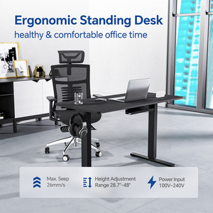 Moderno doppio motorizzato nero elettrico Sit Stand scrivania regolabile altezza tavolo per il computer portatile di gioco di <span class=keywords><strong>lavoro</strong></span> durevole ed elegante - Product Image 6