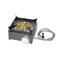 Réchaud à gaz portable coupe-vent haute puissance KC-FB05 en acier inoxydable pliable et léger, avec accessoires complets pour le camping