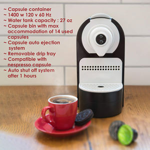 Electrodomésticos personalizados, cafetera eléctrica automática de un solo servicio, cafetera Espresso, máquinas de café de cápsulas <span class=keywords><strong>para</strong></span> Hotel - Product Image 4