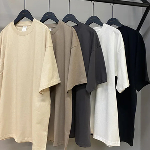 Vente en gros High Street <span class=keywords><strong>Ins</strong></span> 230g épaissi Double surdimensionné ample T-shirt à manches courtes Version de base Chemise - Product Image 1